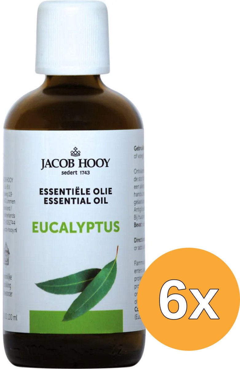 6x Jacob Hooy Eucalyptus olie (100 ml)