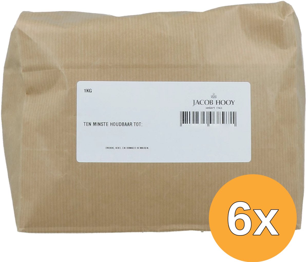 6x Jacob Hooy Hennapoeder Neutraal (1000 gr)