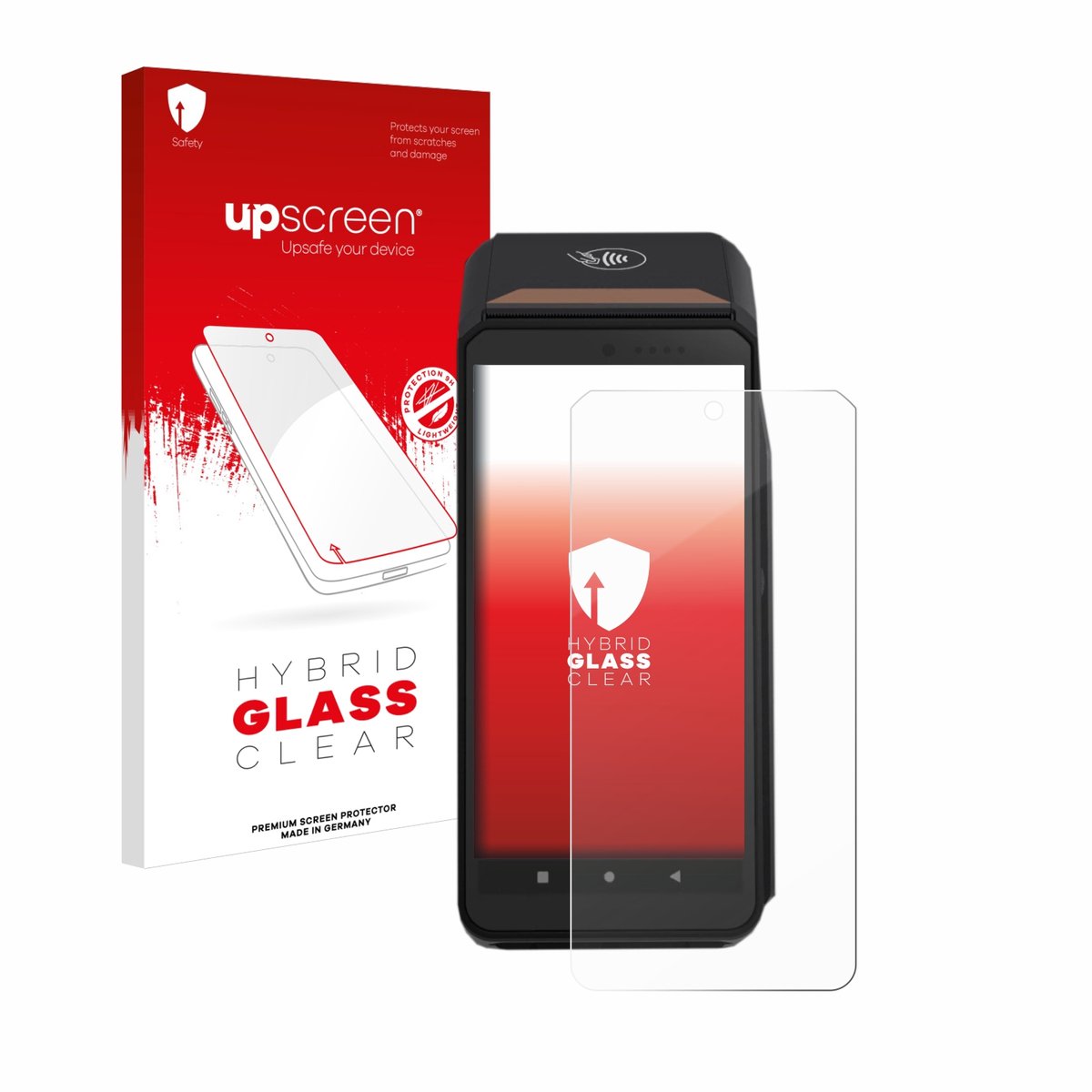 upscreen - Screenprotector voor ingenico Axium DX8000 - Folie Beschermfolie Beschermglas transparant
