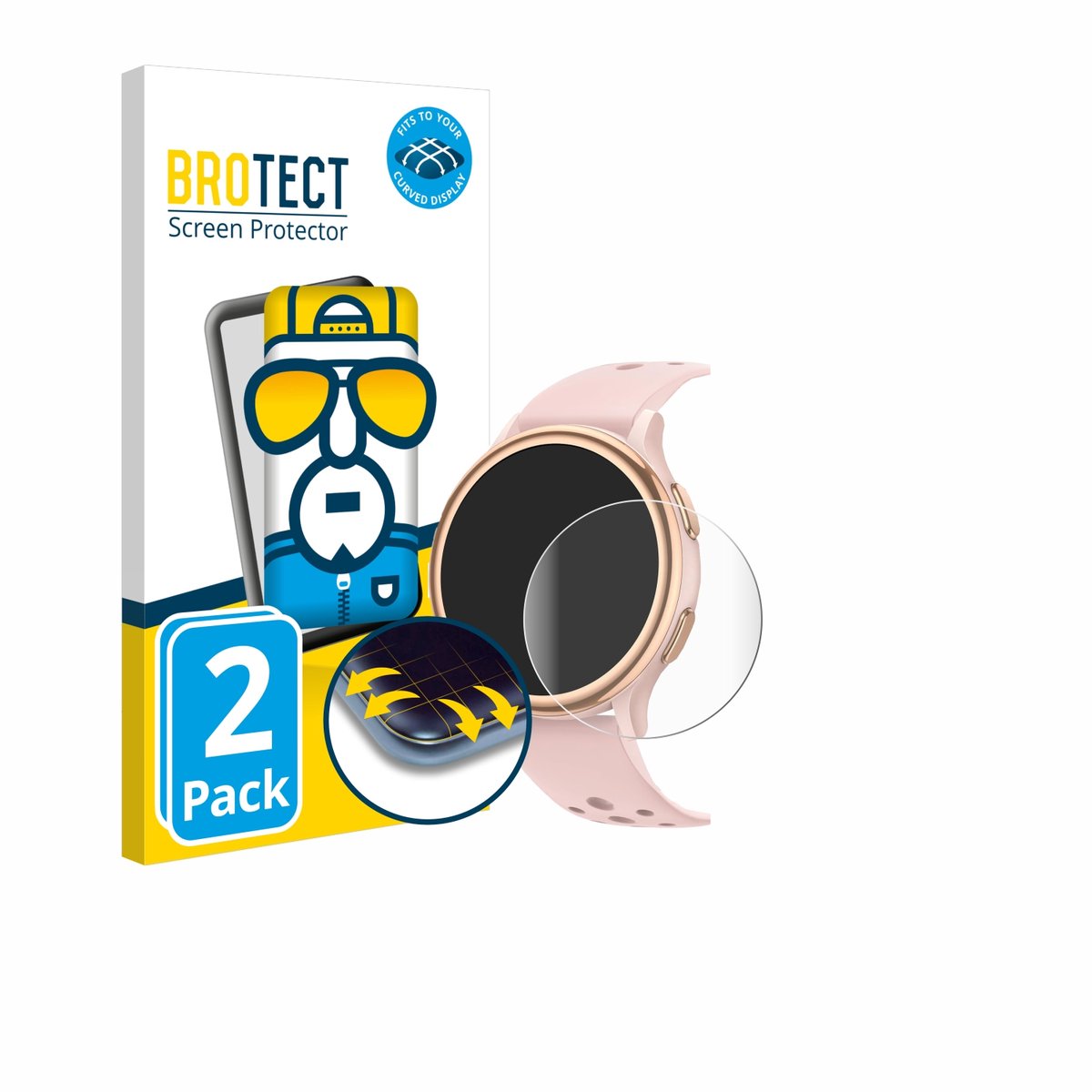 BROTECT - Screenprotector voor Sanorum G53 1.27" - Folie Beschermfolie transparant volledig dekking - 2 Stuks