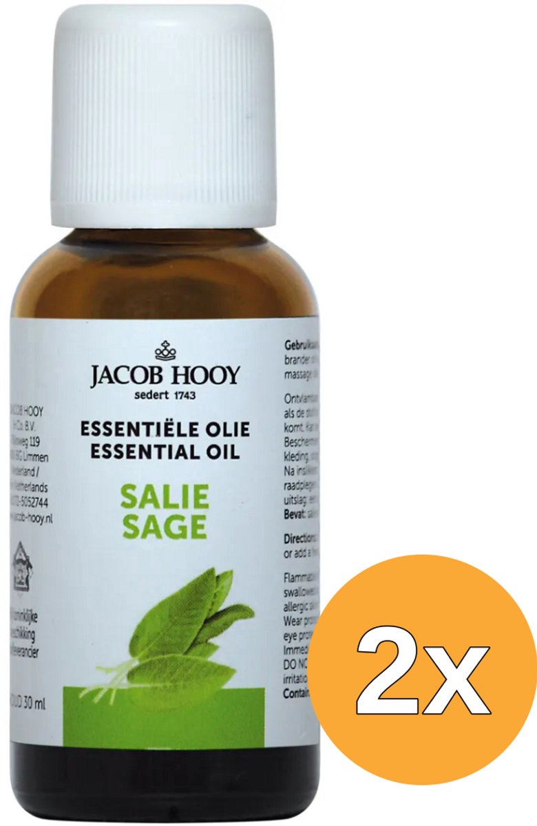 2x Jacob Hooy Salie olie (30 ml)