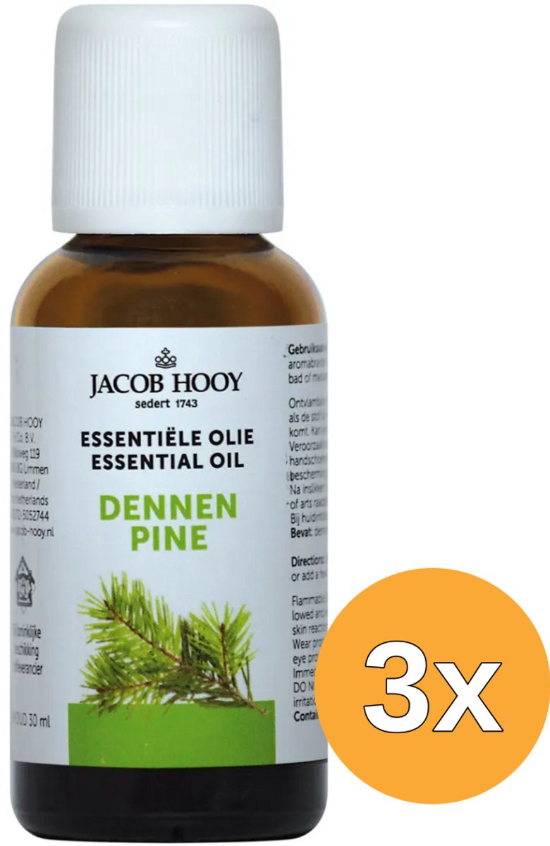 3x Jacob Hooy Dennen olie (30 ml)