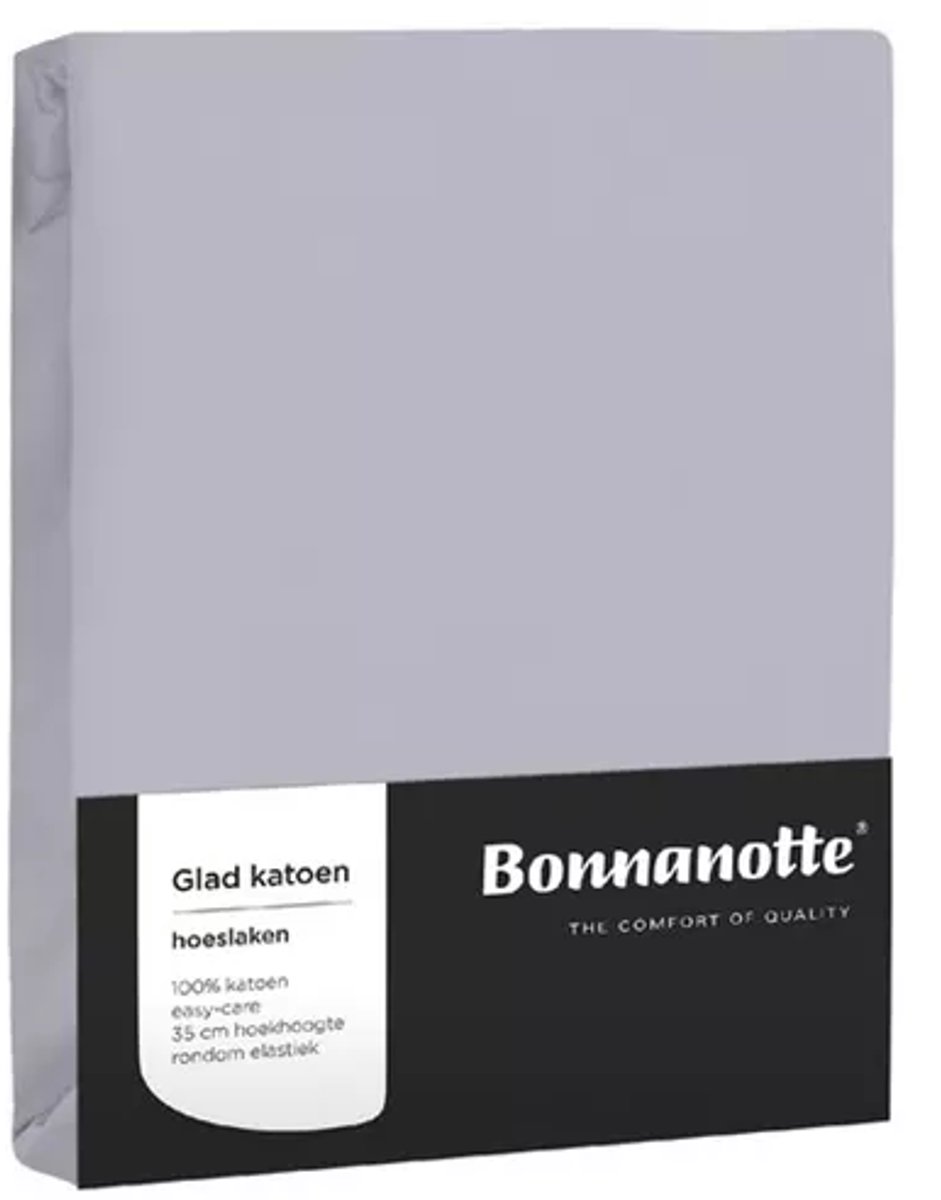 Bonnanotte Hoeslaken Katoen Licht grijs 180x200