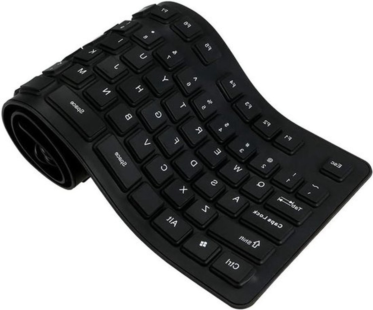 Flexibel opvouwbaar toetsenbord met 108 toetsen - Waterdicht en stofdicht - Geschikt voor laptop en desktop