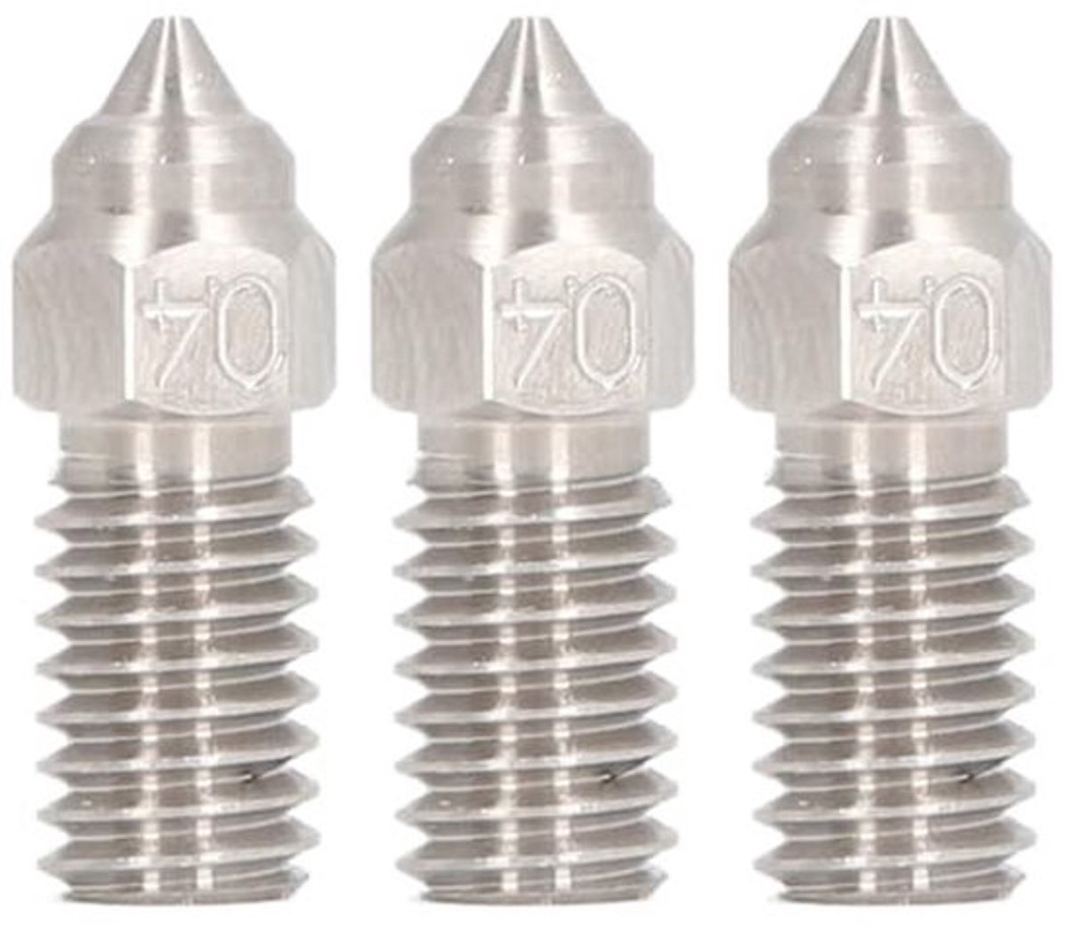 Mondstuk 0,4 mm - Set van 3 stuks - Roestvrij staal - Slijtvast - Geschikt voor Neptune 4/4Pro - Betere thermische geleidbaarheid - 3D-printer mondstuk