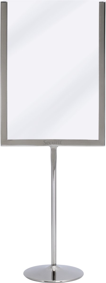 Securit® U-vormige A5-posterlijst van metaal en krijtbord