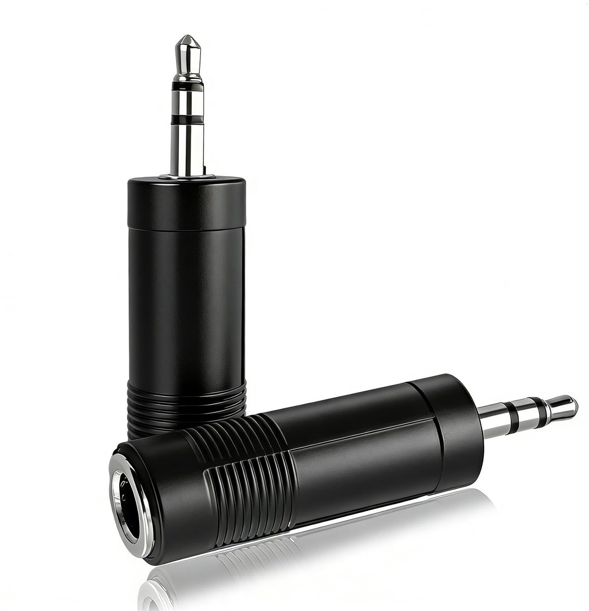 Solidchoice - 6.35mm naar 3.5mm Stereo Audio Adapter Set van 2