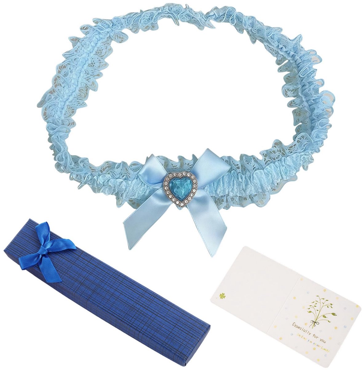 Solidchoice - Luxe Bruidsband met Blauwe Diamant en Geschenkdoos