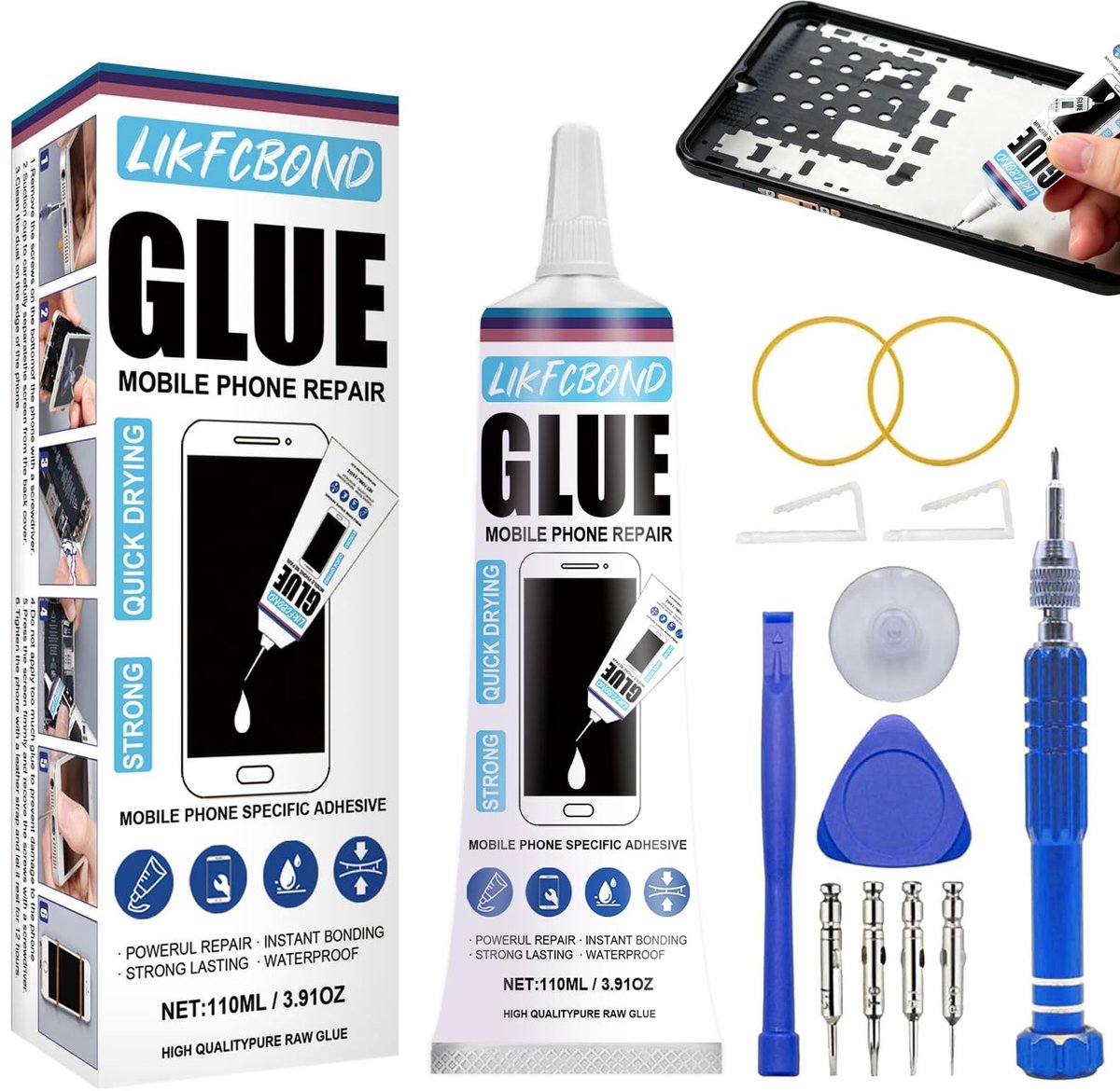 Solidchoice - Transparante Lijm voor Smartphone Displays, 110ML