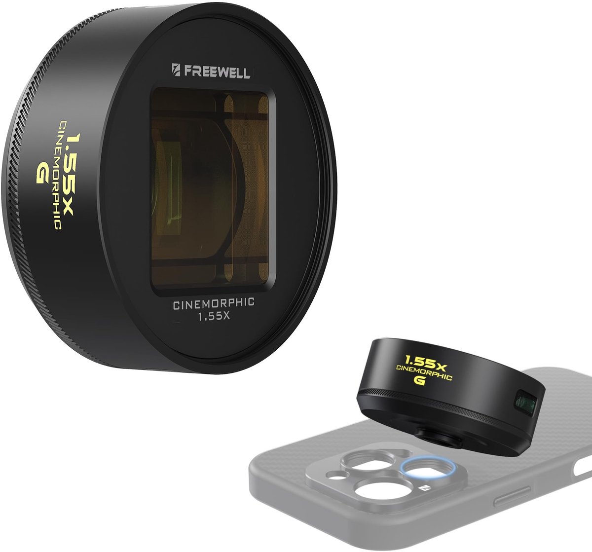Solidchoice - 1.55x Gold Anamorphic Lens voor Smartphone