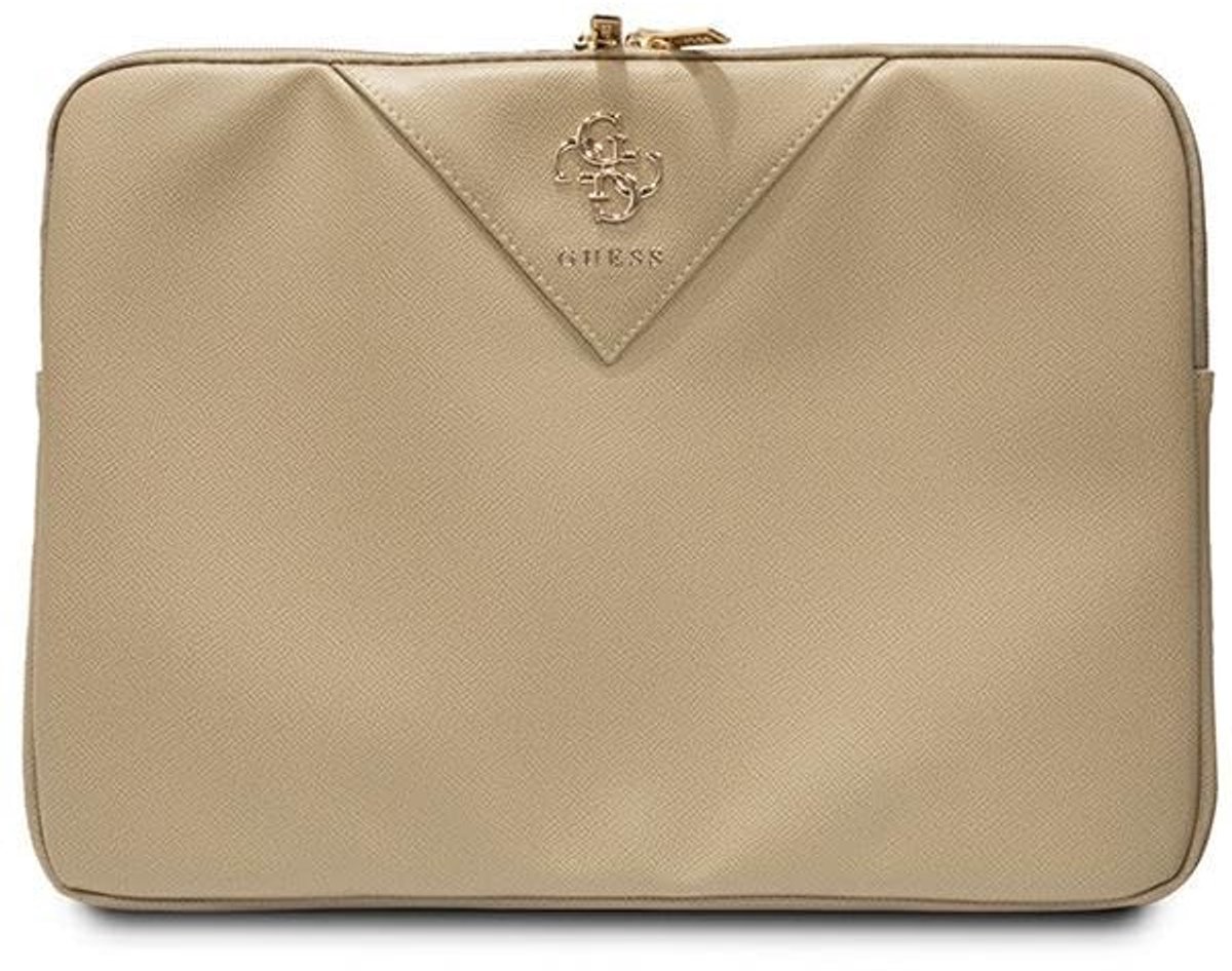 Solidchoice - Laptop Sleeve met Driehoekig Motief in Lichtgoud