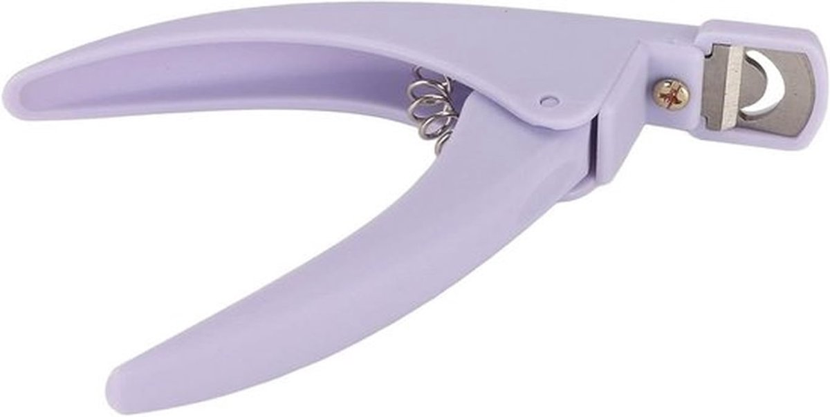 Roestvrijstalen Draagbare Professionele Kunstnageltrimmer - Acryl Valse Nagelknipper voor Manicure Doe-het-zelf (Paars)