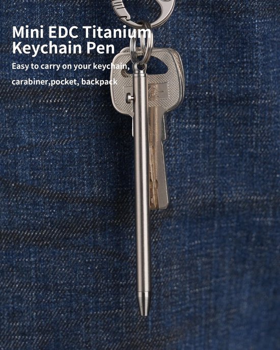 Solidchoice - Mini Titanium EDC Pen met Vervangende Vullingen — afbeelding 3