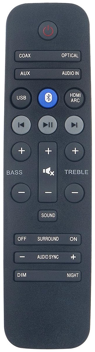 Solidchoice - Vervangende Afstandsbediening voor Surround Soundbar