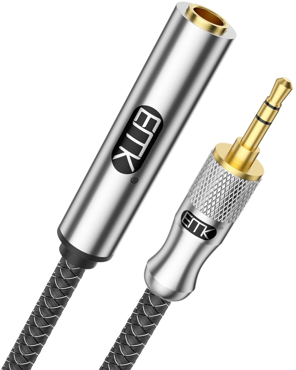 Solidchoice - 1/4 naar 3.5mm Adapter voor Hoofdtelefoons en Speakers (2.4 M)
