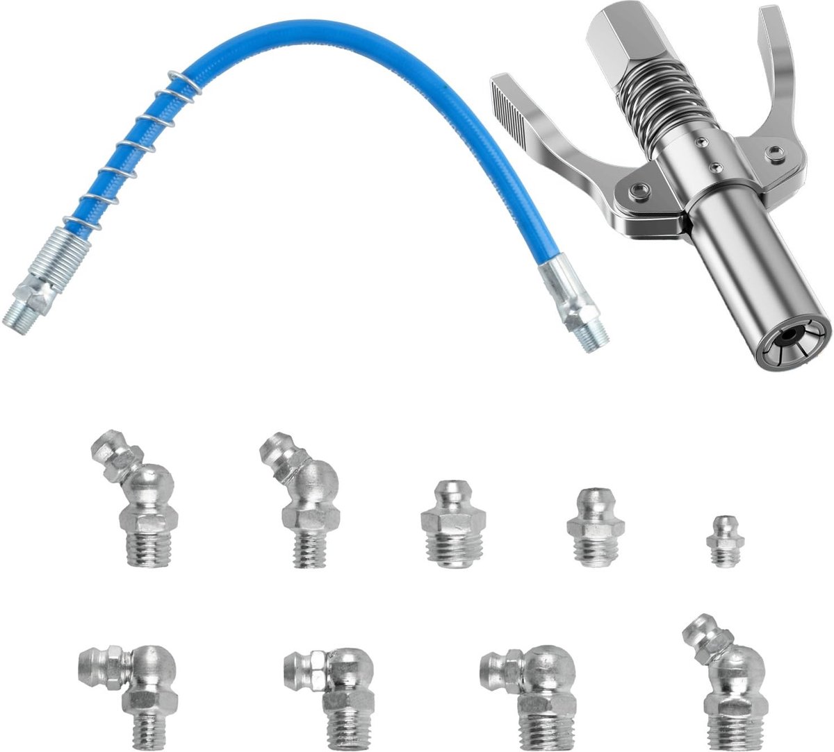 Solidchoice - Dubbele Handgreep G Coupler voor Vetpers met 30 cm Slang