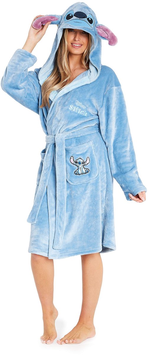 Solidchoice - Fleece Damesbadjas met Kap en Borduurwerk