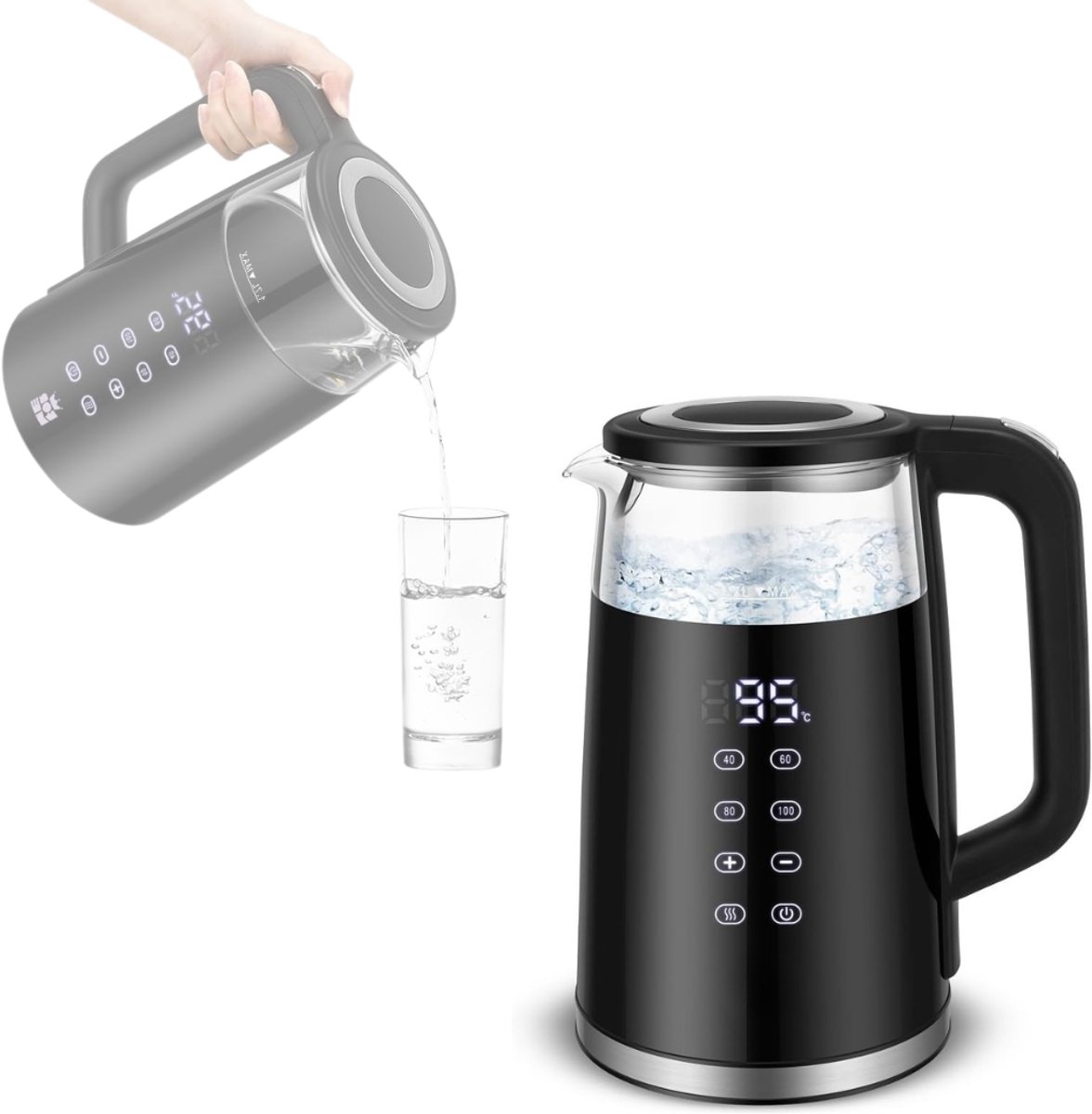 Zavio® Waterkoker met Temperatuurregeling - Heetwaterdispenser - Waterkoker RVS