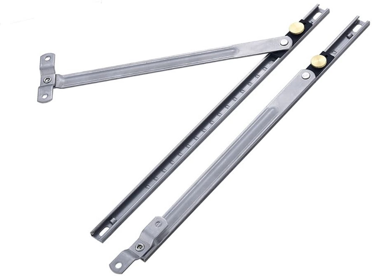Solidchoice - Set van 2 RVS Raamscharnieren 30.5 cm voor UPVC en Aluminium