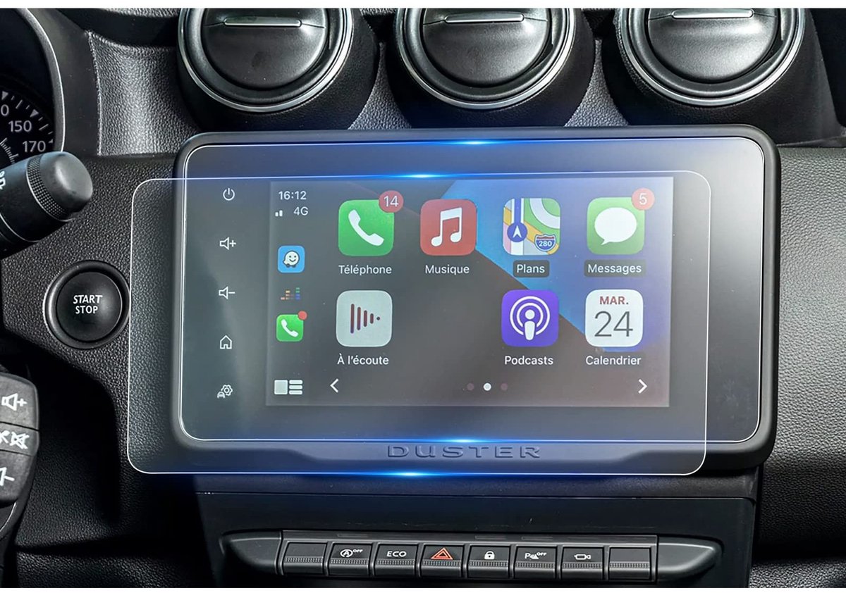 Solidchoice - Set van 2 Navigatie Schermbeschermers voor Dacia Duster 8 Inch