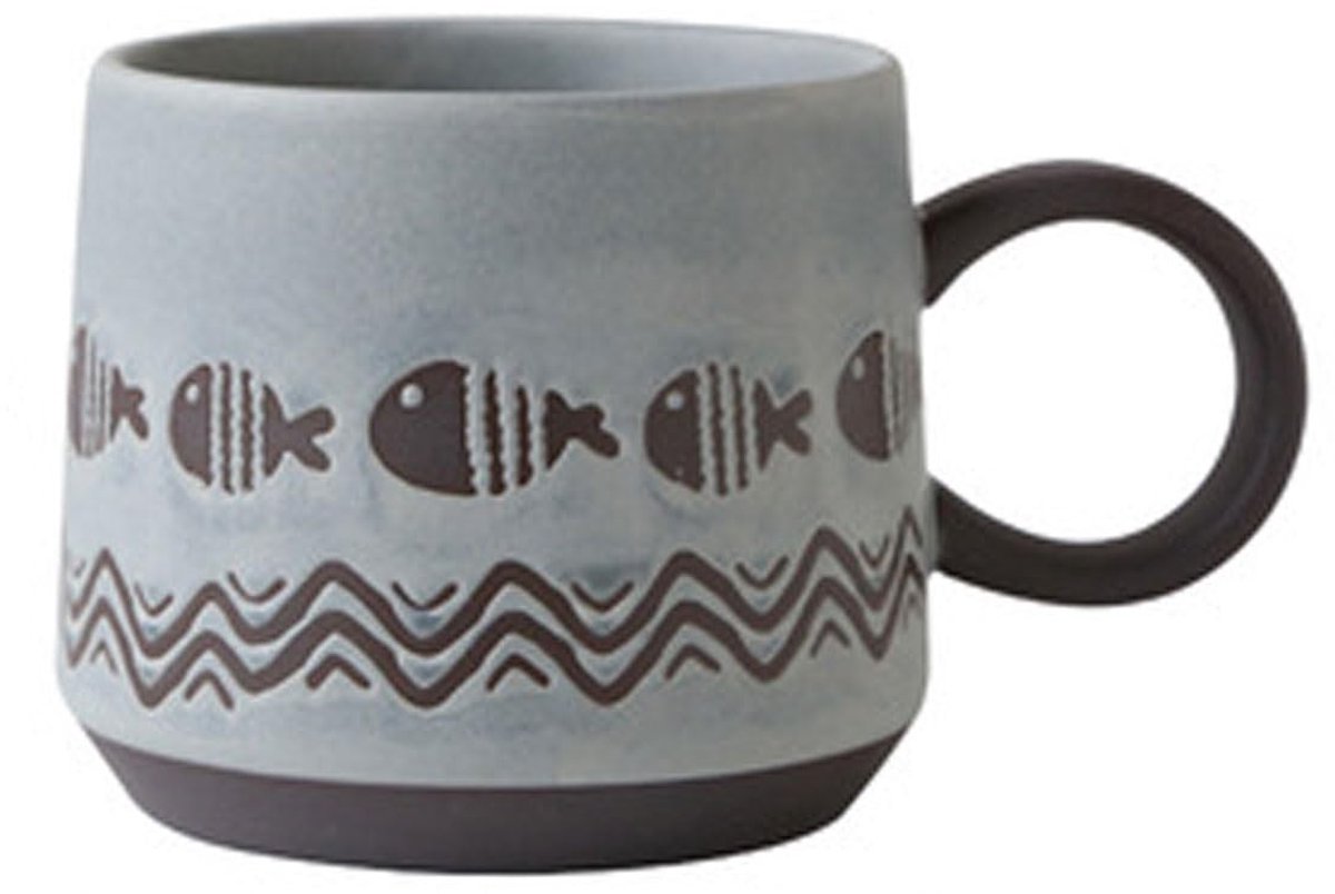 Solidchoice - Vintage Keramische Mok 450ml voor Koffie en Thee