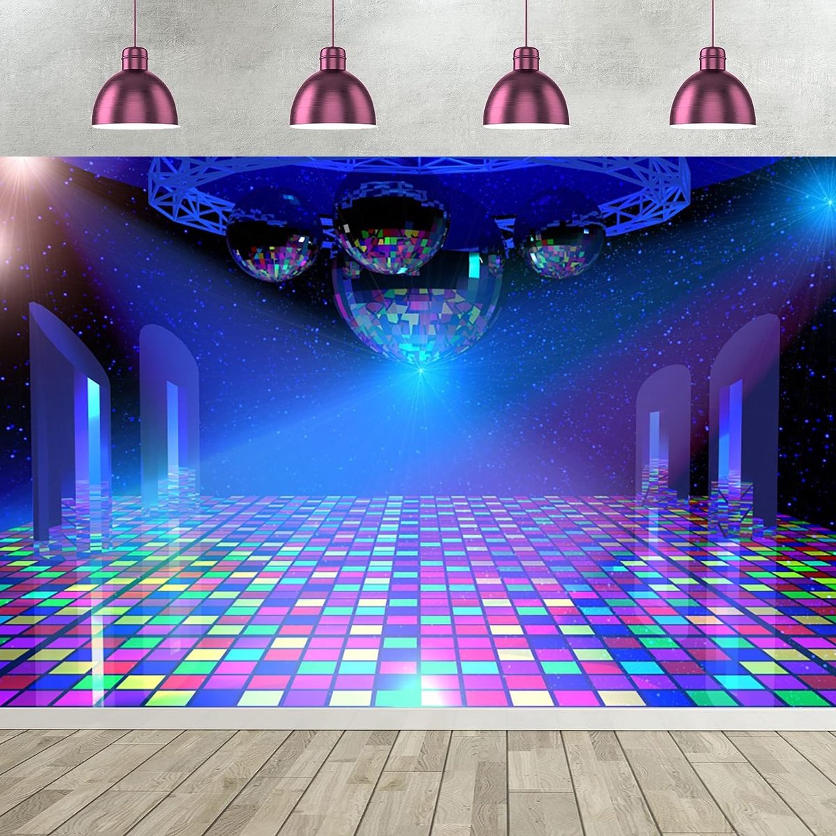 Solidchoice - Disco Thema Fotobehang voor Feestdecoraties