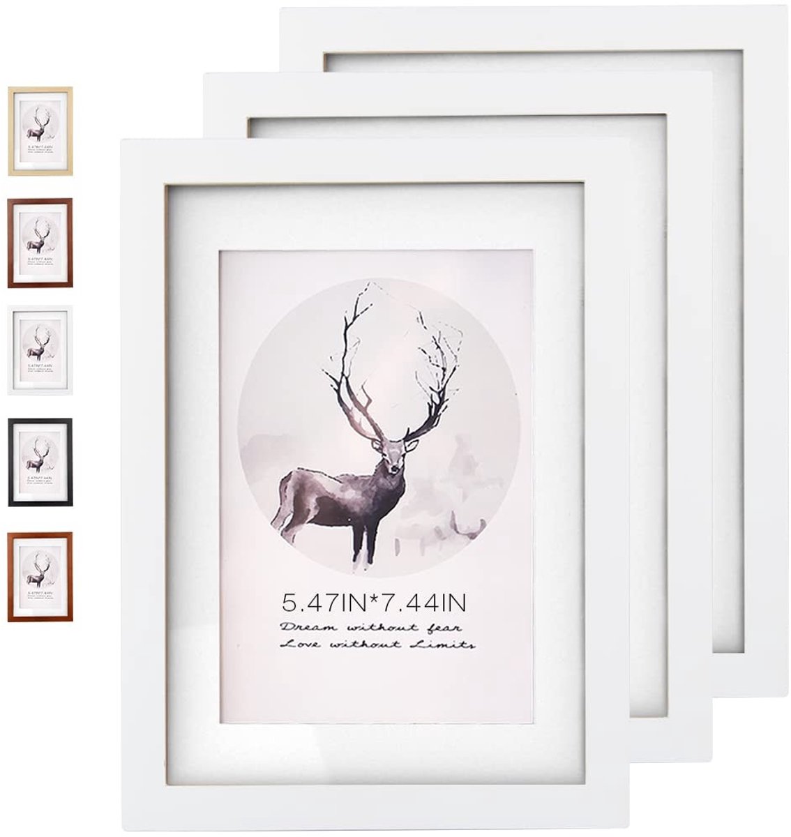 Solidchoice - Set van 3 A4 Houten Fotolijsten met Acrylglas