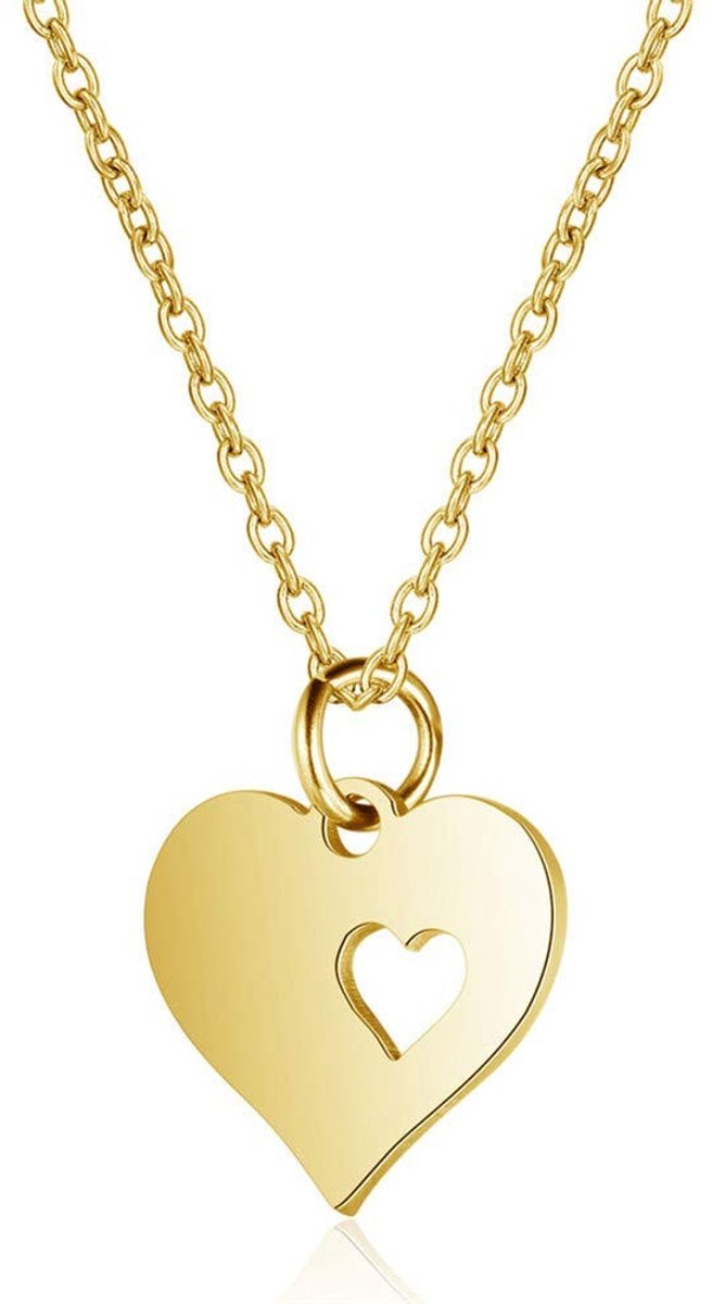 Solidchoice - Elegante Hartketting voor Dames met 45 cm Ketting