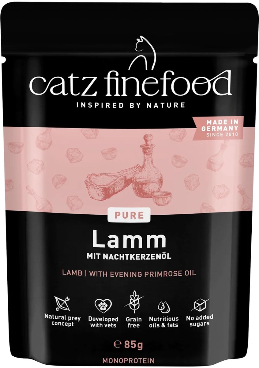 Solidchoice - Monoproteïne Natvoer voor Katten met Lam, 70% Vleesinhoud
