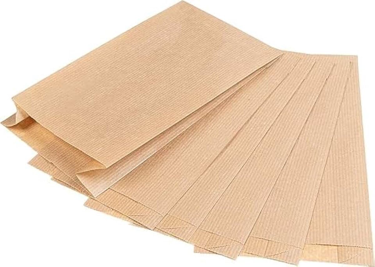 1000 papieren zakken, bruin, 18 x 35 cm, papieren zakken voor snoep, verpakking, lunch, sandwich, verjaardagsfeestje, cadeauzakjes, milieuvriendelijk, ecologisch