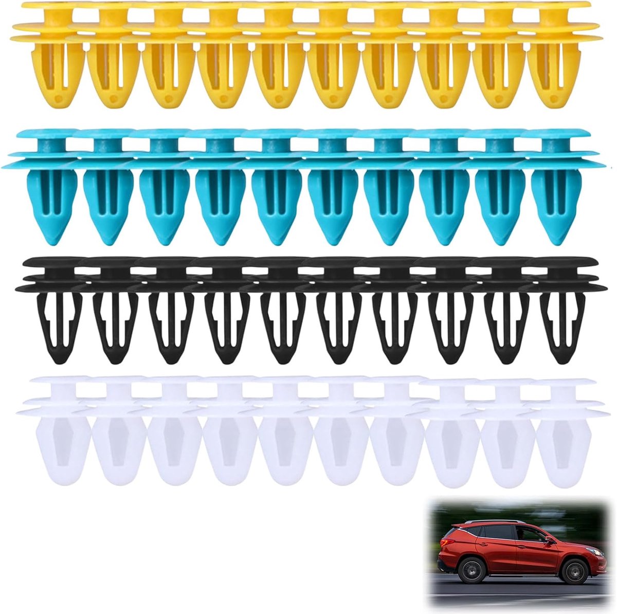 Clips voor auto, kunststof bevestigingsclips, klemmen voor bekleding en autodeur, universele clips voor autodeurpanelen, vier maten Kiuiom