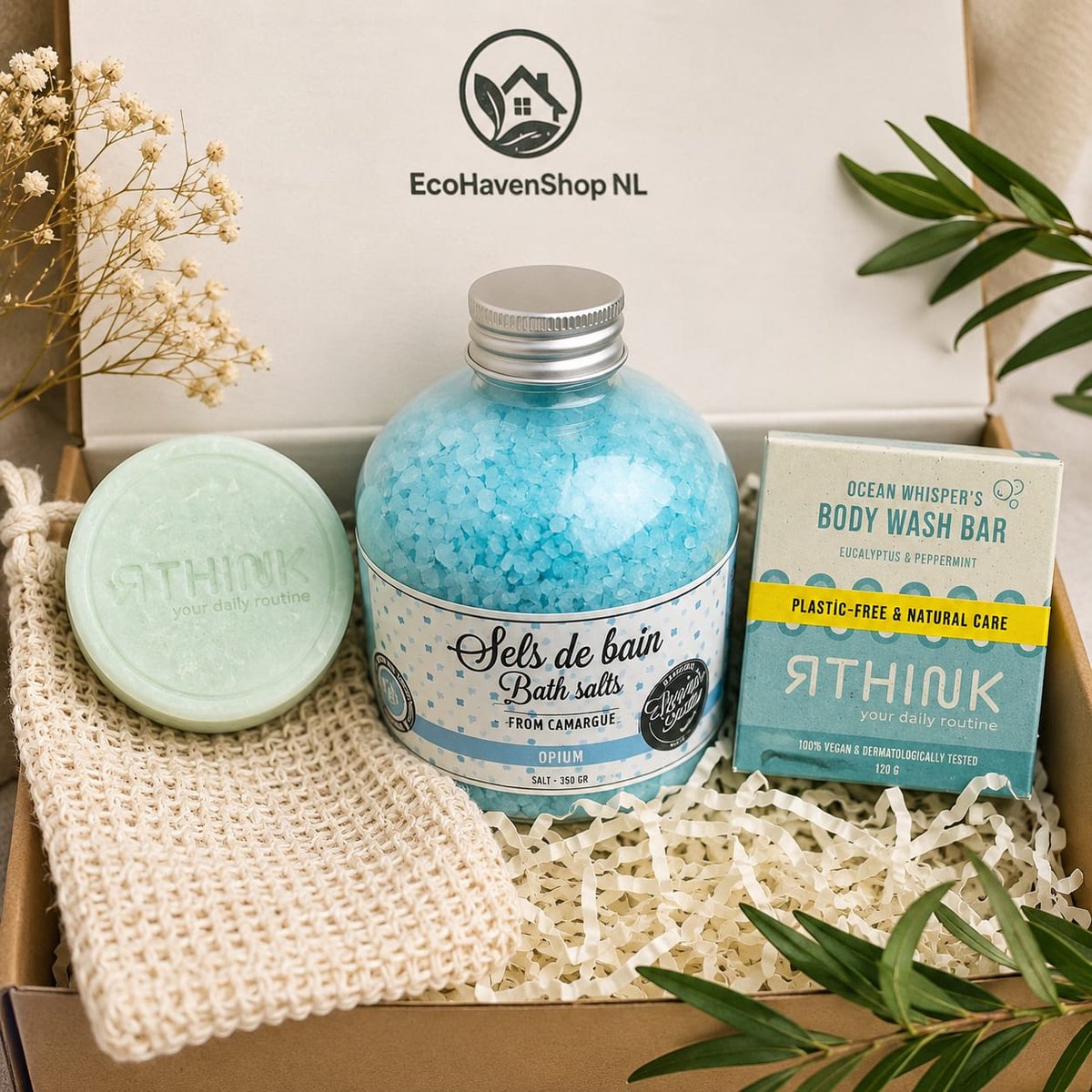 Luxe Camargue Spa Cadeauset – Natuurlijk Wellness Cadeaupakket met Franse Badzouten – Zelfzorg Geschenk voor Vrouwen – Relaxatie & Bad Ritual Gift Box