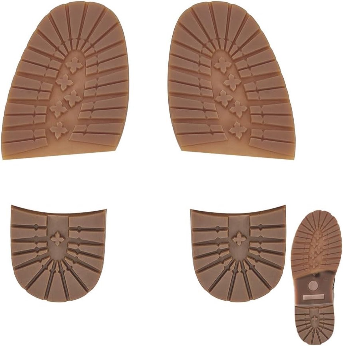 2 paar 2 stijlen schoenzool vervanging rubber halve zool en hakken antislip hielpads schoen bodem beschermer schoen reparatie vervanging voor lederen schoenen sportschoenen laarzen