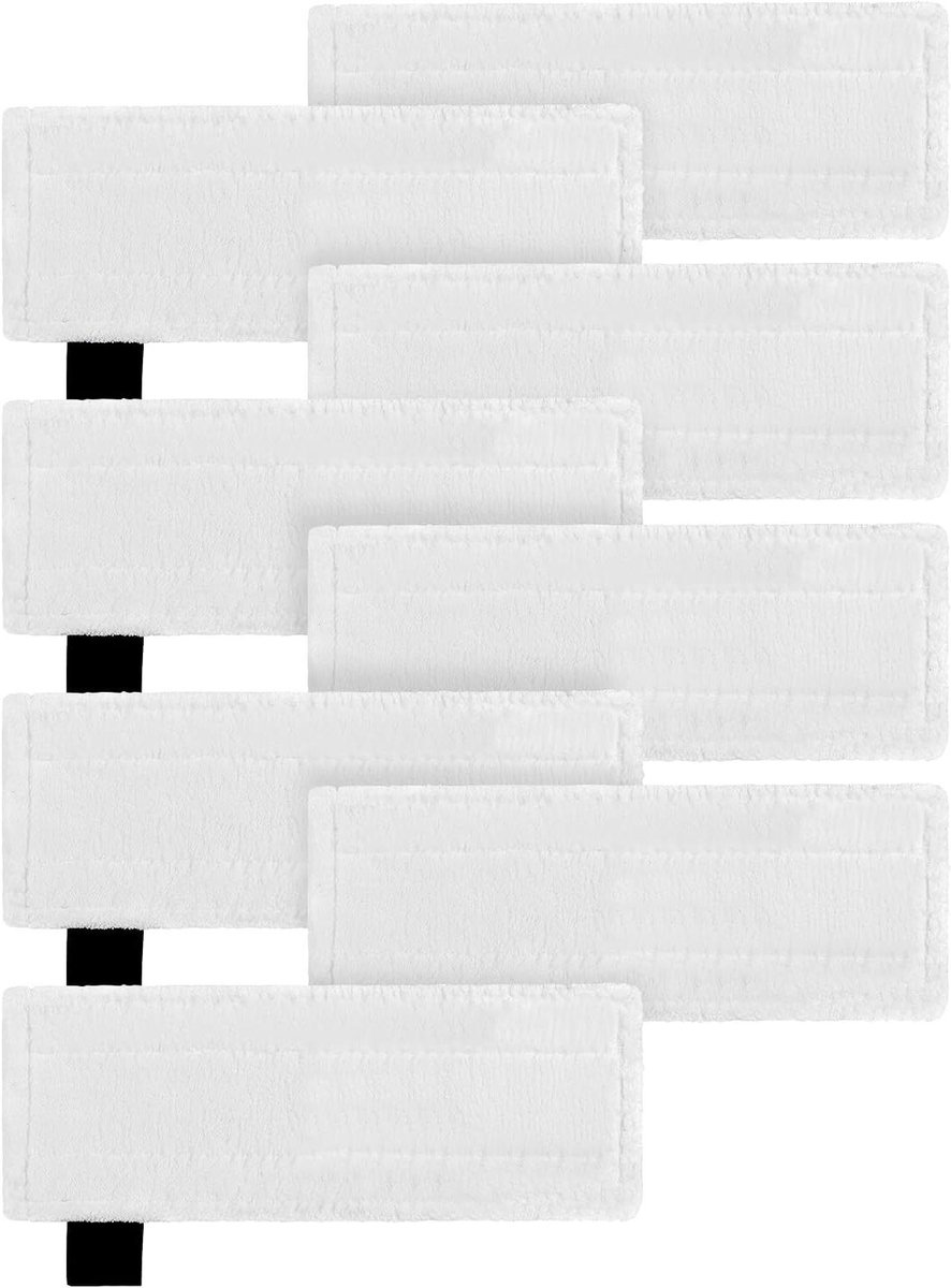Microvezeldoeken Set - Stoomreiniger Doeken - Hygiënisch Schoonmaken - Specifiek voor Kärcher - 8 Stuks - Wit