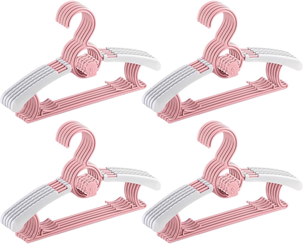 Kleerhangers voor kinderen Kinderkledinghangers Uitschuifbare plastic met stapelbare berenhaken voor kinderkleding en baby