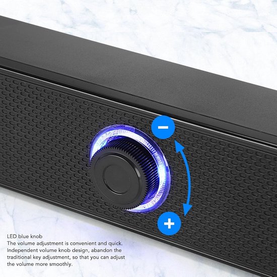 Computer Speakers - Desktop Soundbar - Muziek Luisteren - Hifi Helder Geluid - 31.5 cm Lengte - Zwart — afbeelding 2