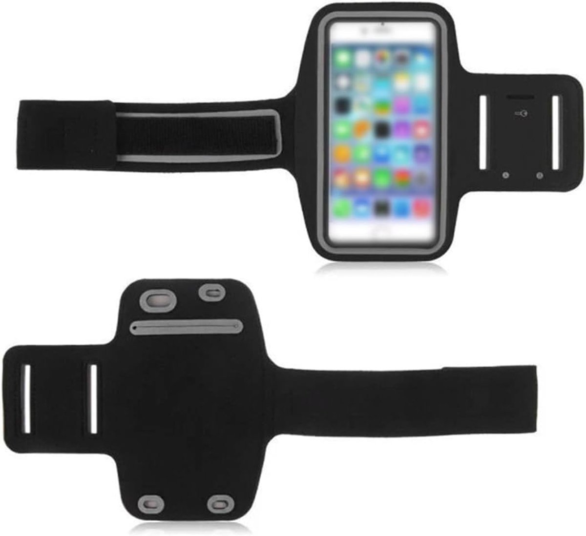 Zweetbestendige sportarmband voor mobiele telefoon, armhouder voor iPhone 16/15/14/13/12/11, Samsung Galaxy S24/S23/S22, Huawei P60/P50, Xiaomi, voor joggen, fietsen, wandelen, met verlengband