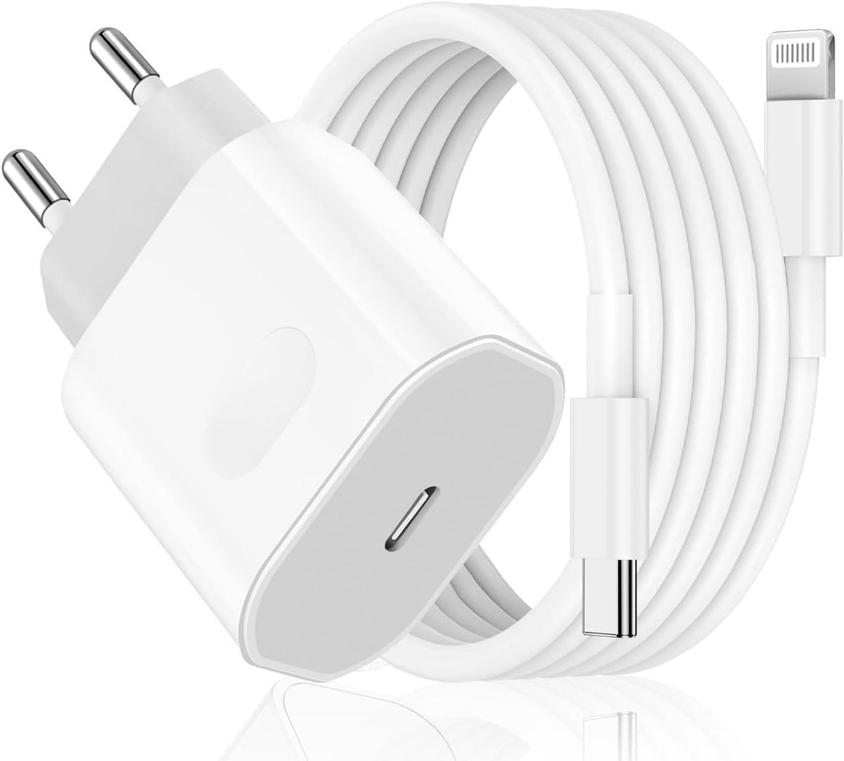 Rapide 25 W pour iPhone 14 13 12 11 Pro Max Plus SE Mini Xr X XS USB C 2 m Câble de charge rapide Fiche d'alimentation Adaptateur secteur