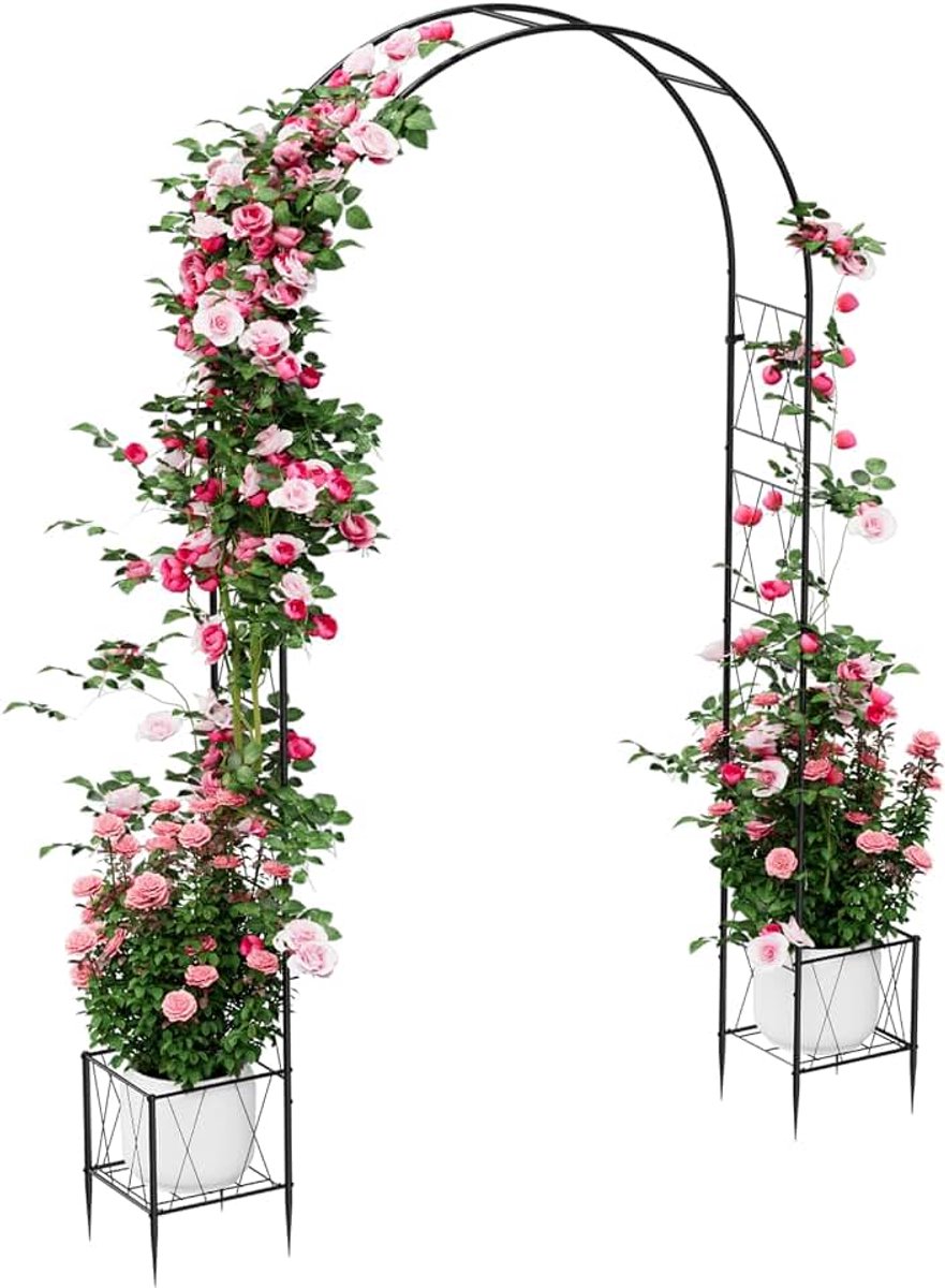 Tuinprieel met dozen buiten zwart