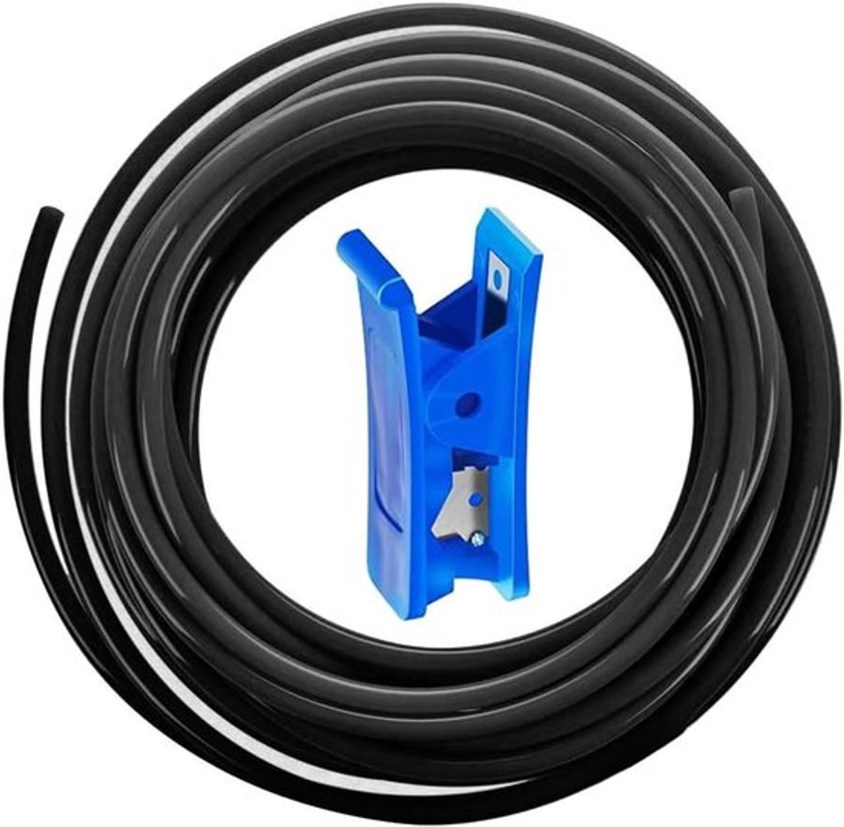 Flexibele Pneumatische PU Slang 12 m - Polyurethaan Luchtcompressorslang 12 mm, Binnen 8 mm, Inclusief Slangensnijder