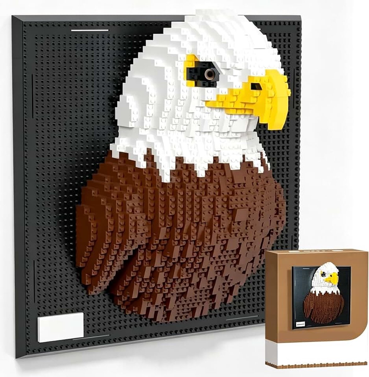 3D Art Dieren bouwstenen, wandkunst, dieren, bouwset, micro mini klembouwstenen, wanddecoratie, 3D-dieren, wandkunst, bouwspeelgoedsets voor volwassenen en kinderen, voor thuiskantoor, decoratie (1924
