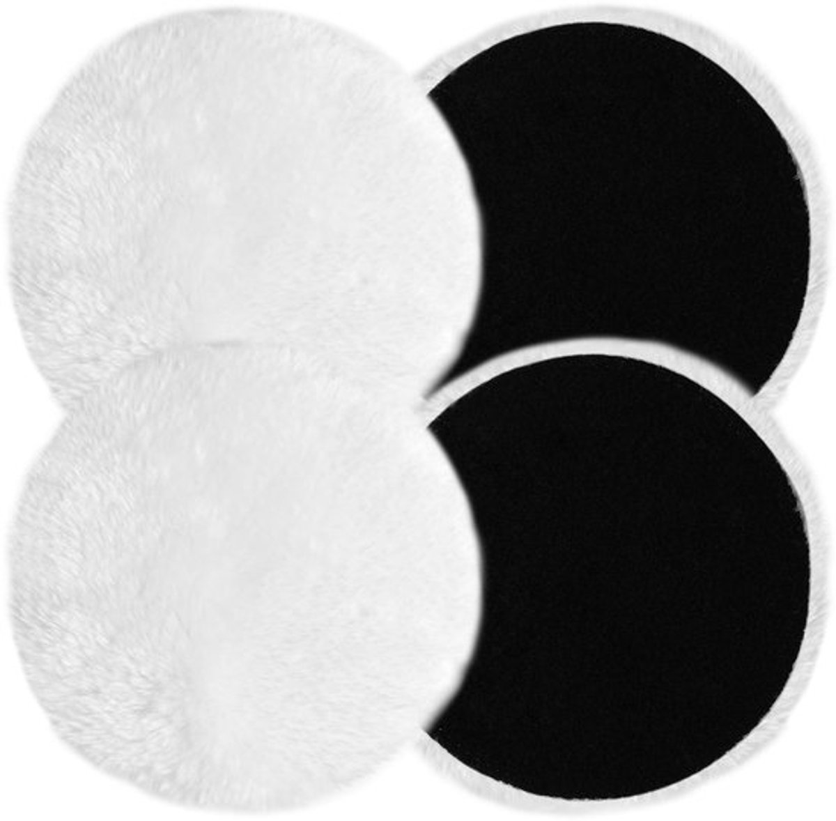 - Wolvilt Polijstpads - Set van 4 - 125 mm - Geschikt voor Diverse Oppervlakken - Ideaal voor Auto - Eccentrisch Schuren