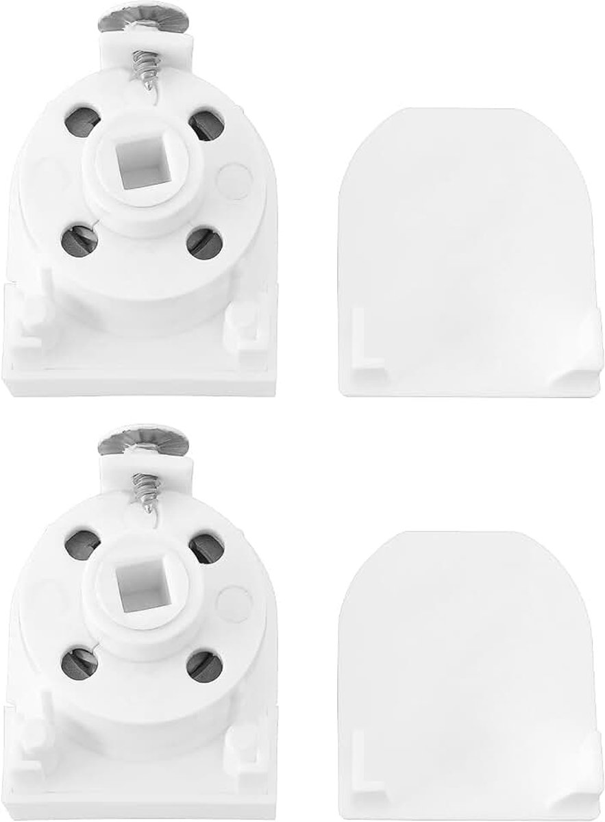 2 sets van 37 x 33 mm Romeins gordijn bedieningsmechanisme met afdekking rolluik track accessoires middenpaal 5,5 mm compatibel met Hilarys