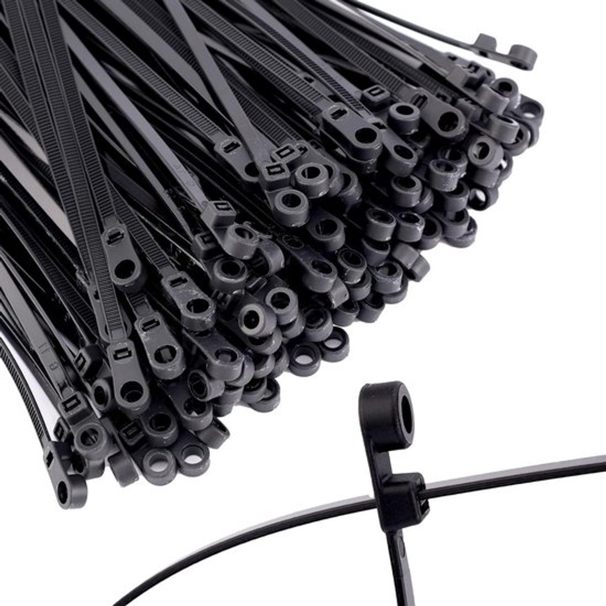 Kabelbinders 30cm - 200 stuks - Zelfvergrendelend - Nylon - Zwart - Voor binnen en buiten - Kabelbeheer - Zware kwaliteit.