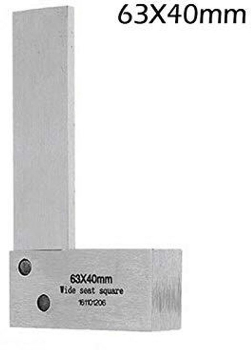 Hoekmeter Staal voor Precieze Metingen en Houtbewerking (63 x 40 mm)