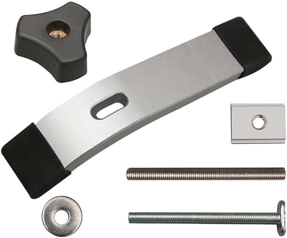 Hold-Down Klem, Zilver, 8mm Schroefdraad, Ideaal voor Houtbewerking & Metaalbewerking