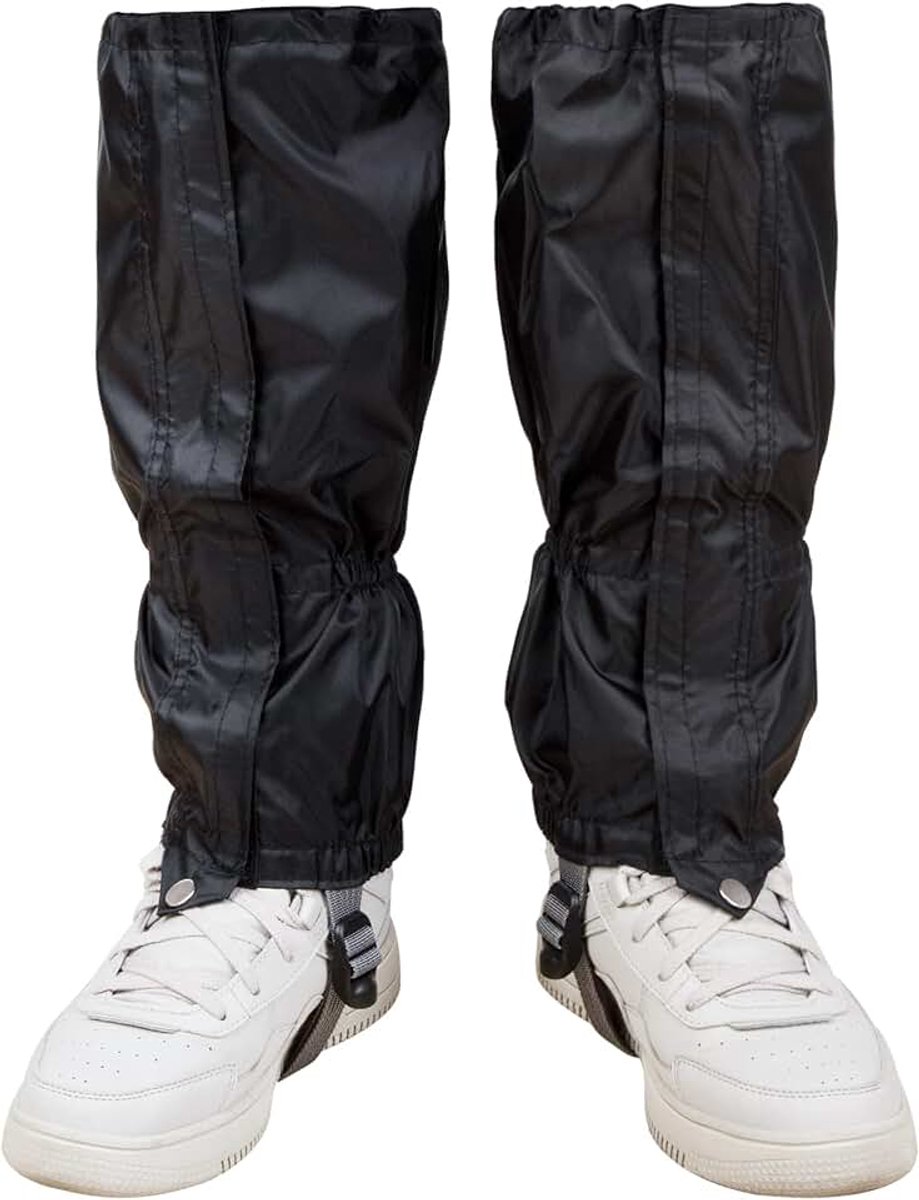 Beenkappen, ademende beenkappen, uniseks, outdoor legging, gaiters, bootafdekkingen, beschermers voor wandelen, lopen, klimmen, fietsen, 1 paar, zwart, zwart, 39.5cm