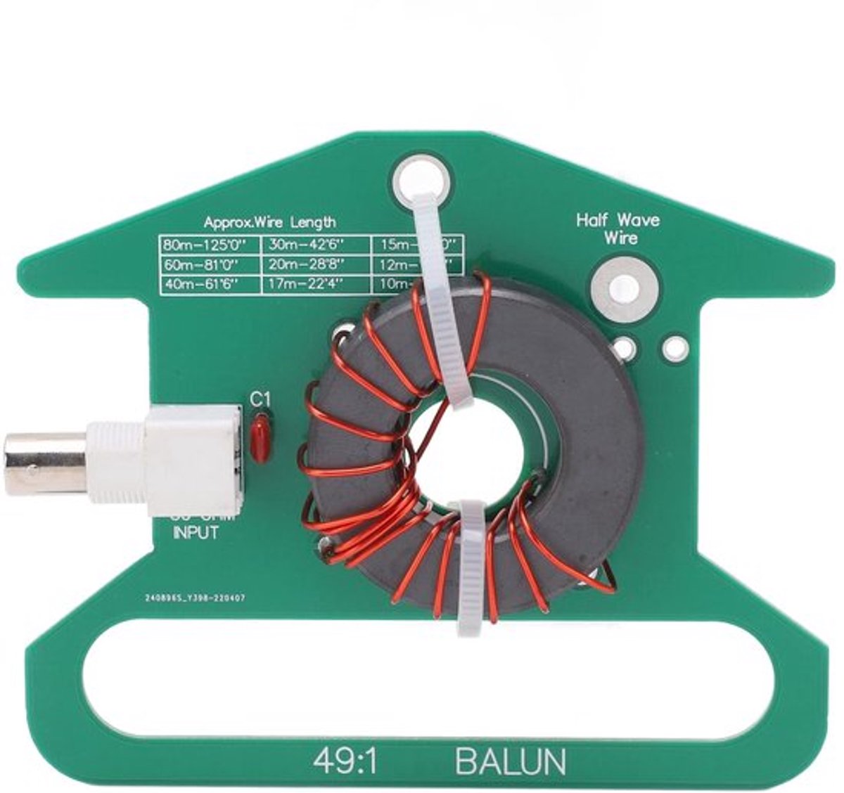 Geen afstemming End-fed half-wave antenne-module 5-35 MHz - Balun voor kortegolfradio