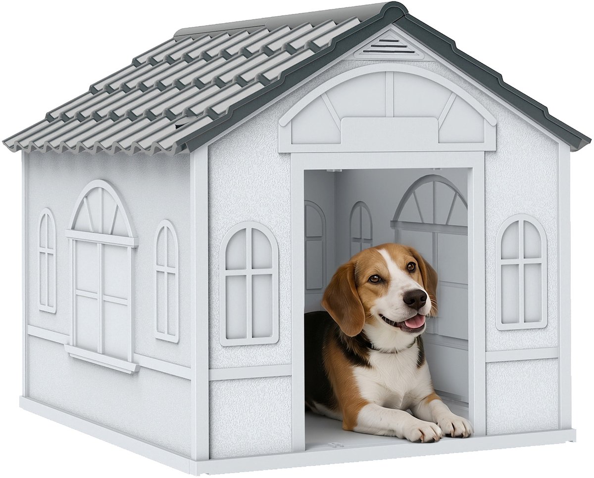 PawHut Hondenhok - PP - 65x75,7x63cm - Grijs
