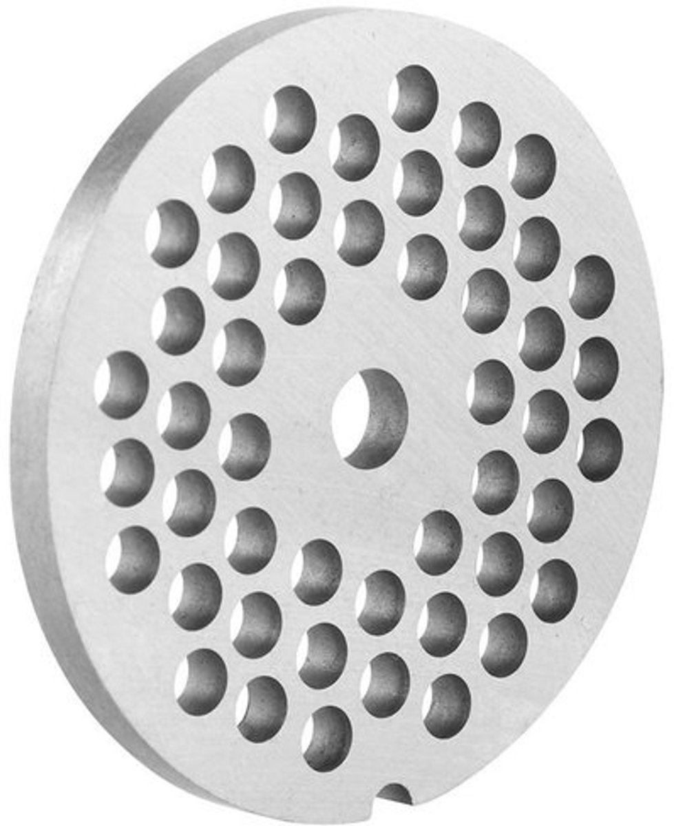 - Vleesmolen - Vleesmolen Accessoire - Sterk en scherp - Zilver - Vaatwasmachinebestendig - Voor hakken en malen - Geschikt voor koken - Vl..